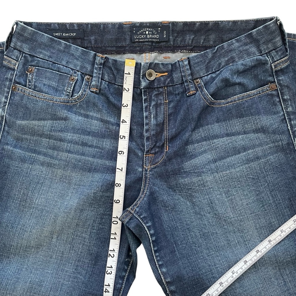 Lucky Brand Women's Sweet Jean Crop, Straight Leg in Blue Denim, Sz 10 / 30 - Picture 14 of 16
